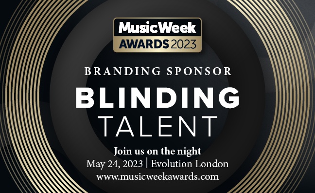 Blinding Talent to sponsor Music Week Awards 2023