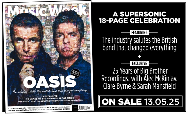 Oasis cover the June edition of Music Week 
