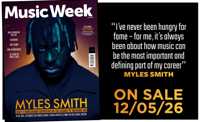 Myles Smith covers the June 2026 issue of Music Week