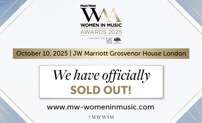 Music Week Women In Music Awards 2025 is officially sold out!
