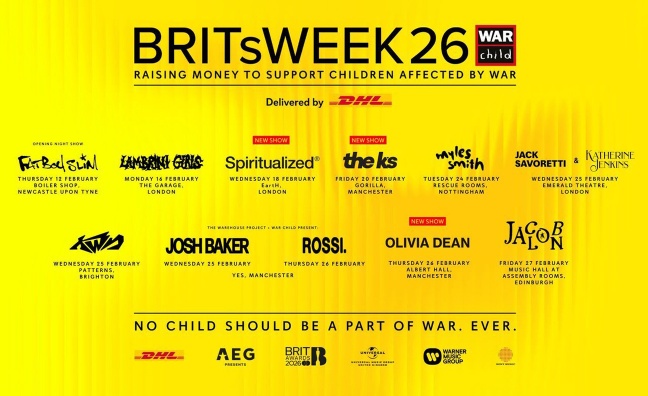 BRITs Week 26 for War Child celebrates 